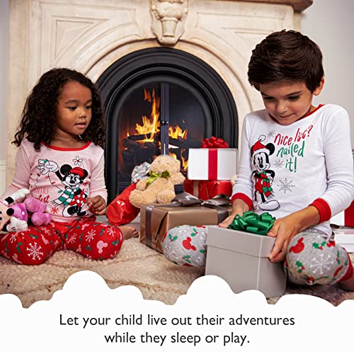 Image of Disney Boys' 2-Piece Loose-fit Pajama Set, Matching Shirts & Pants, Soft & Cute for Kids