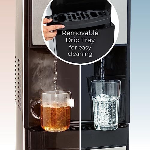 Igloo Bottom Loading Water Cooler – Hot, Cold, & Room Temperature Dispenser – Stainless Steel, Holds 3 & 5 Gallon Jugs, Child Safety Lock – for Homes, Kitchens, Offices, Dorms