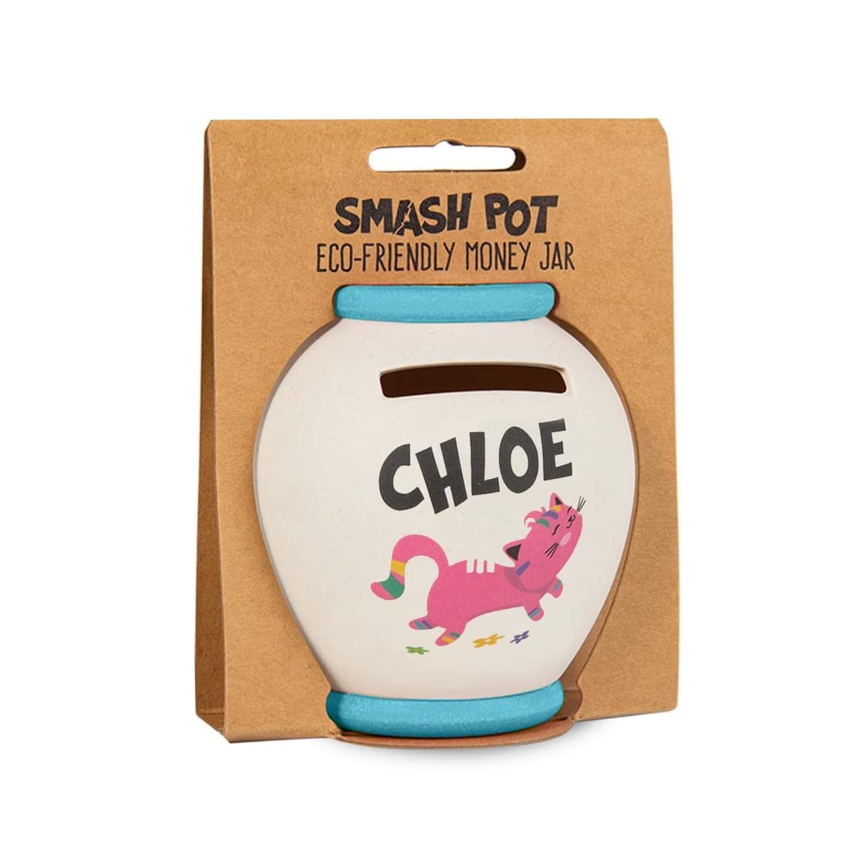 History & Heraldry Personalised Bamboo Smash Pot Money box (Chloe)