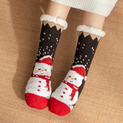 Christmas Slipper Socks for Women Fun Cute Cozy Warm Sherpa Lined Socks - image 2