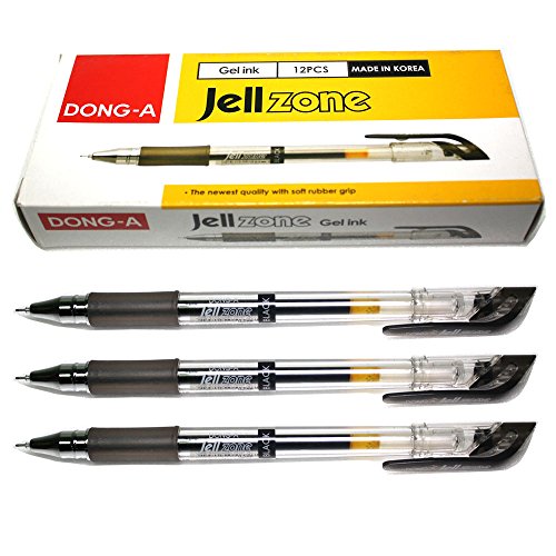 Stylo à bille encre gel Dong-a 0,5 mm noir pour organiser vos notes de bureau et cahiers