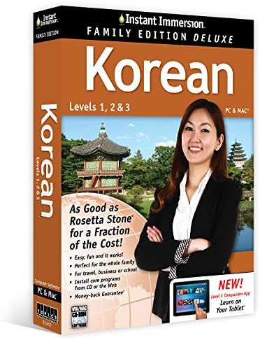 Learn Korean: Instant Immersion Family Edition Language Software Set  - 2016 Edition