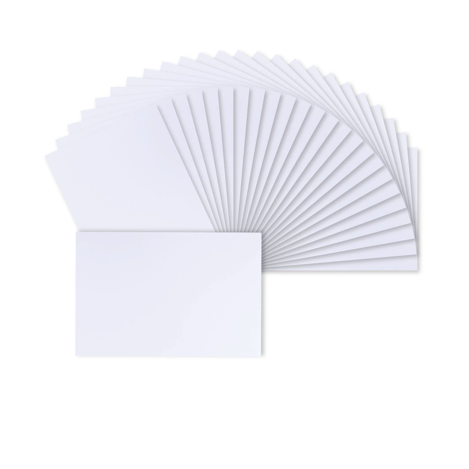 Vaessen Creative Small Rectangular Florence Blank Craft Cards, White, Set of 25, Matching Envelopes Available - Image 3