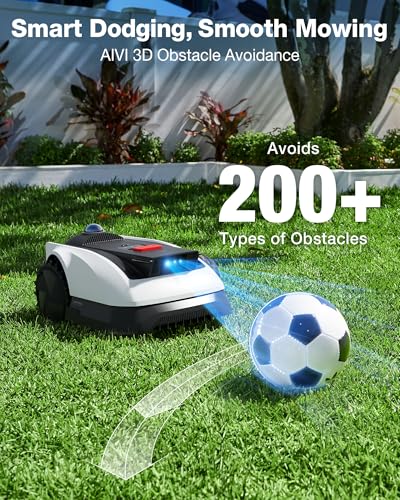 Image of ECOVACS Goat O1000 LiDAR PRO Robot Lawn Mower, Wire-Free Robotic Lawn Mower with Dual-LiDAR Navigation, Built-in Edge Trimming, AI Obstacle Avoidance, App Control, for Lawns Up to 1 /4 Acre