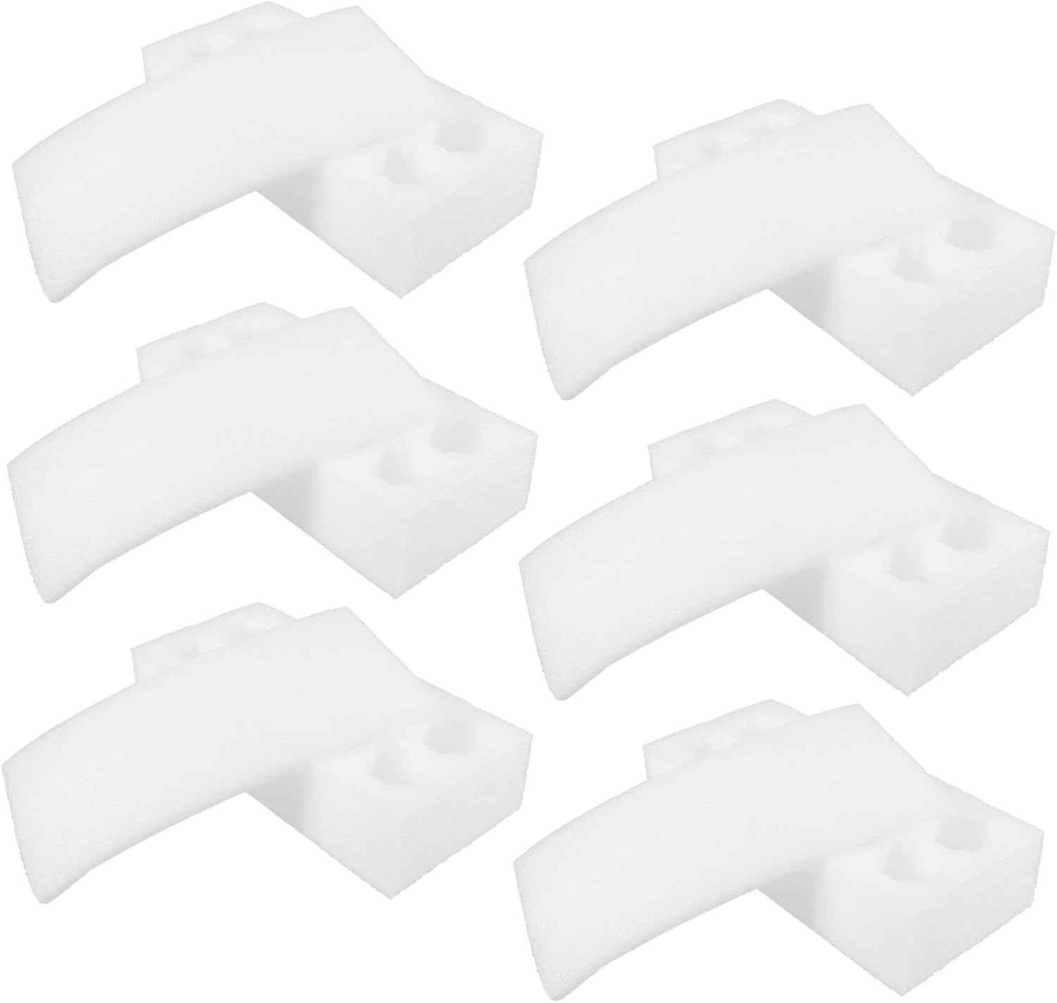 Thickened Foam Egg Tray 6-Piece White Egg Storage Holder for Shipping Portable 10 Grids Sturdy for Household Use
