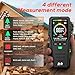 Pinless Moisture Meters Non-Invasive Digital Wood Moisture Tester Water Leak Detector for Wall,Lumber, building,Firewood,Humidity Tester (Black)