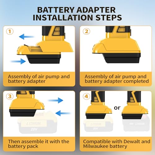 Image of Upgraded Tire Inflator Portable Air Compressor 160 PSI 4X Fast Air Pump
