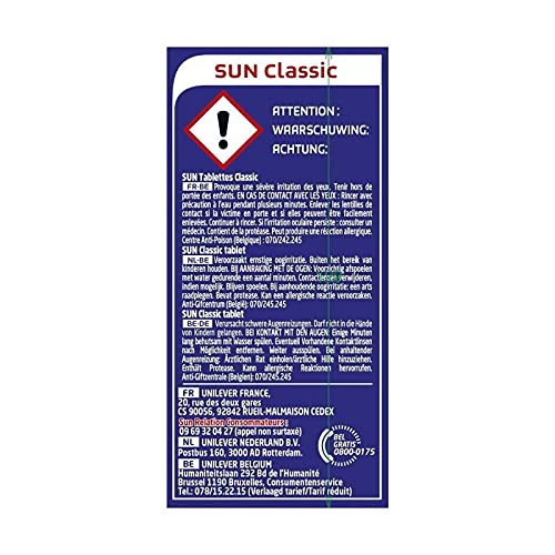 SUN – Juego de 3 pastillas para lavavajillas Classic limón