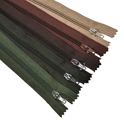 Image of Mandala Crafts 100 PCs Mixed Closed-End 8 Inch Nylon Zippers for Sewing