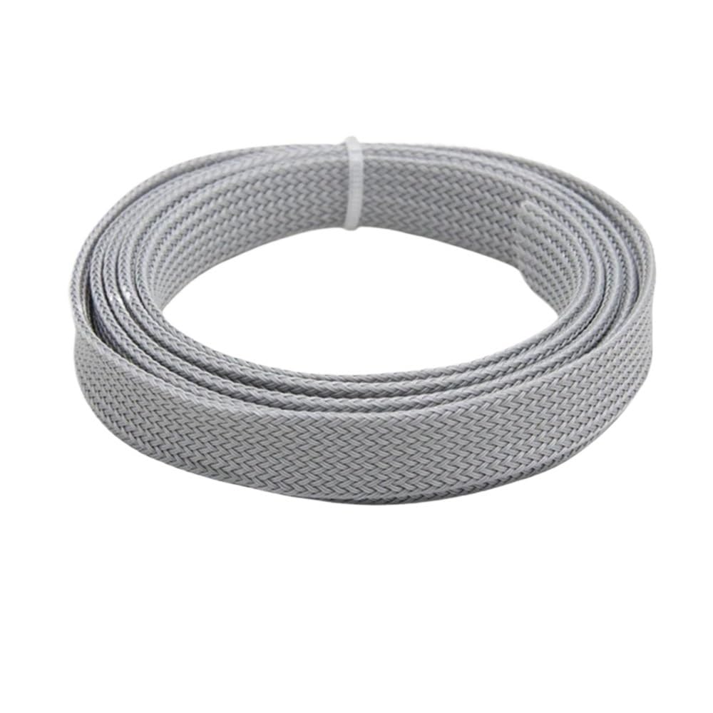 Tubo termorretráctil eléctrico de 5 m: Funda Trenzada expandible for gestión de Cables, Resistente al Fuego, diámetro de 2-60 mm(Grey,60mm)