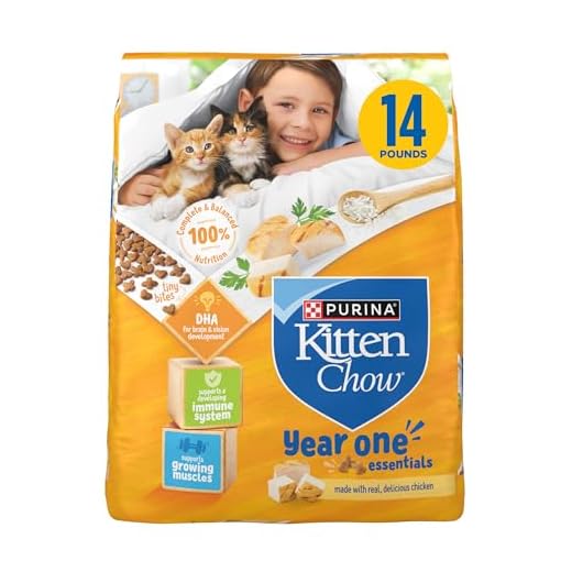Purina Kitten Chow Dry Kitten Food, Nurture Muscle + Brain Development - 14 lb. Bag