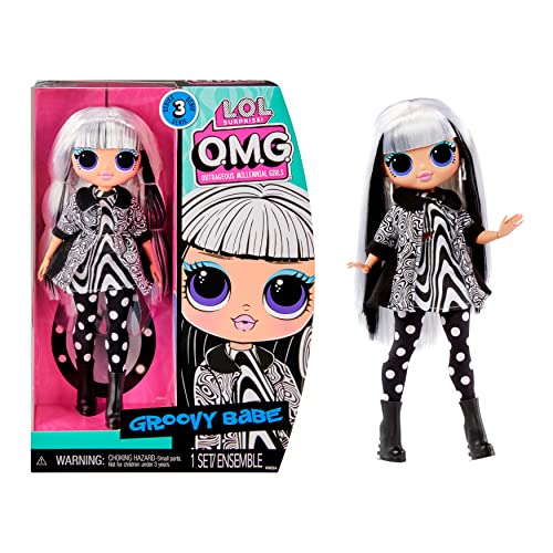 L.O.L. Surprise! O.M.G. Groovy Babe Fashion Doll with Multiple Surprises and Fabulous Accessories – Great Gift for Kids Ages 4+