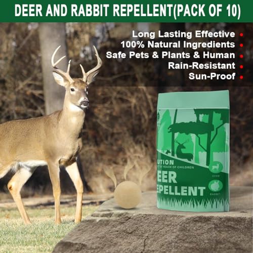 image for PREPELLITY Deer Repellent, Rabbit Repellent, Deer Deterrent for Garden