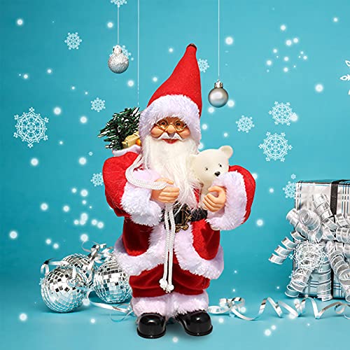 KKcare Boneca musical de Papai Noel elétrica Brinquedos para dançar e cantar no Natal Mesa de Natal
