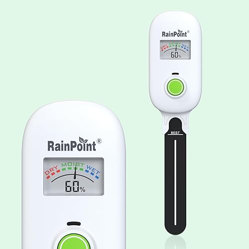 [2026 Version]RAINPOINT Visual Gauge Digital Smart Wireless Plant Moisture Meter,WiFi