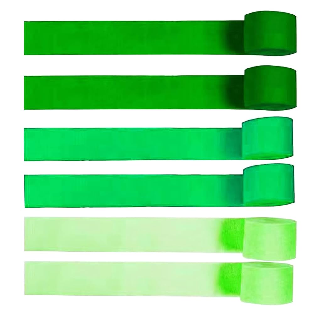 Hanging Crepe Paper Streamer Decoration, Green, 81-ft, St