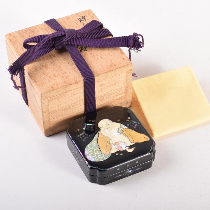 御室窯の『色絵 岩竹 水指』共箱 茶道具 ※