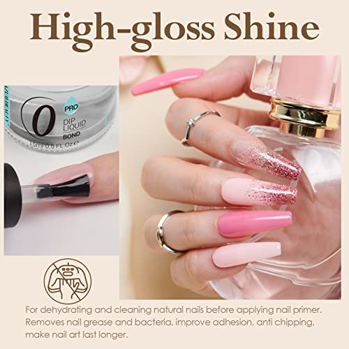 Dip Powder Liquid Set 15Ml: Nail Repair Cuticle Oil, 2-In-1 Base Top Coat, Activator & Bond For Manicure Salon/Home, No Lamp Needed - Azurebeauty #TOP2