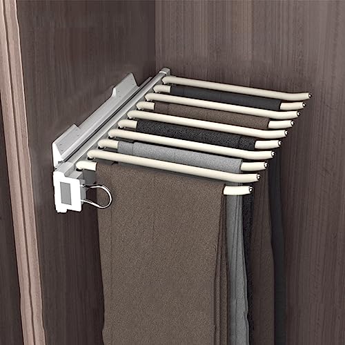Tringle de valet de placard coulissante pour aménager un garde-robe étroit