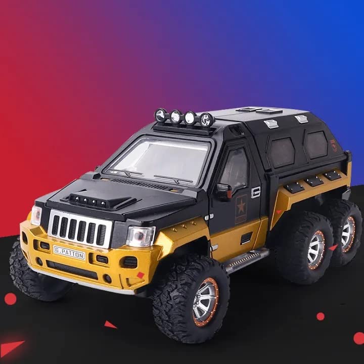 Image of MTG Metro Toys & Gift - G Patton Military | 1:24 Scale | Big Size Diecast Model Metal Pull Back Toy car for Kids with Automatic Openable Doors & Light, Music Toy Vehicle for Kid 【Colors as Per Stock】