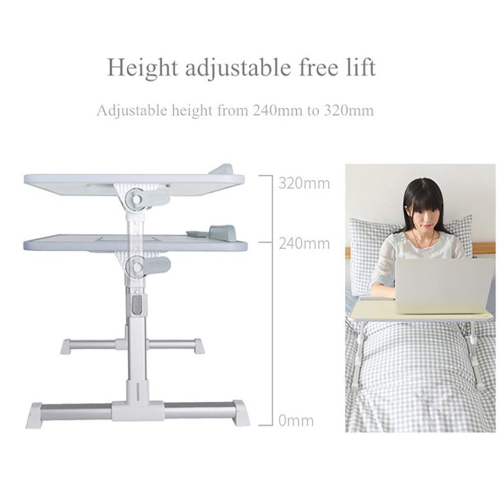 Table D'ordinateur Portable Réglable,Table Pliante pour Ordinateur Portable,Table De Lit Ajustable,Table De Lit Compacte Et Légère pour PC Portable