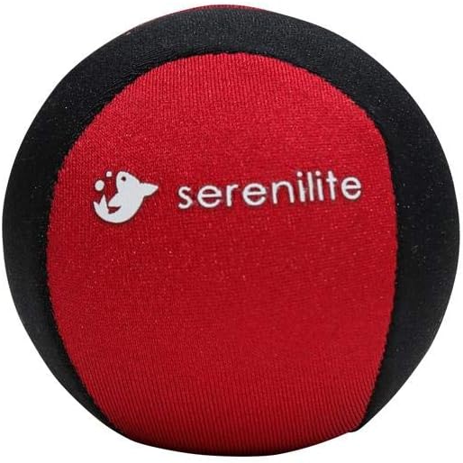 Serenilite Relax Dual Colored Hand Therapy Stress Ball - Optimal Stress Relief - Great for Hand Exercises and Strengthening (Jet Black/Red)