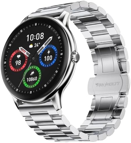 Fire-Boltt Phoenix Pro Round Smart Watch 1.39" Display with Bluetooth Calling,AI Voice Assistant,SpO2 & Heart Rate Monitor, 120+ Sports Modes,IP67 Waterproof Metal Smart Watch for Men & Women - Silver