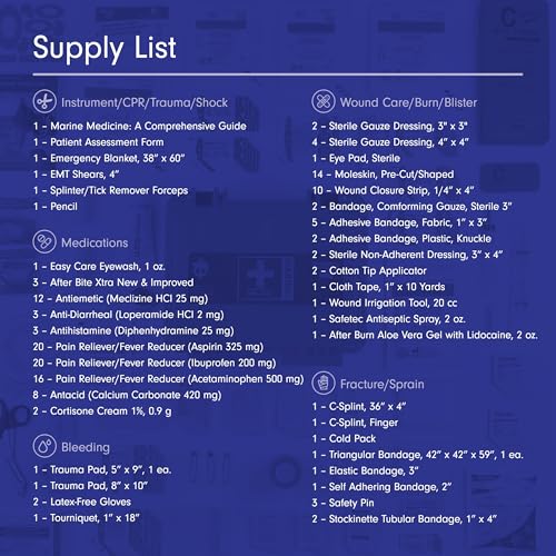 Image of Adventure Medical Kits Marine Series Medical Kit - 600 - Boat First Aid Kit For 8 People 12 Hours From Care - Includes Emergency Medical Supplies Like Bandages, Medicine, Guide Book & More