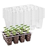 XCDMJ 120 Zellen Setzling Starter Tabletts Wiederverwendbar, Mini Propagator, Gewächshaus Anzucht Set, Anzuchtschalen für Pflanzen Zimmergewächshaus Kunststoff Keimschalen für Kindergärten, Anzucht