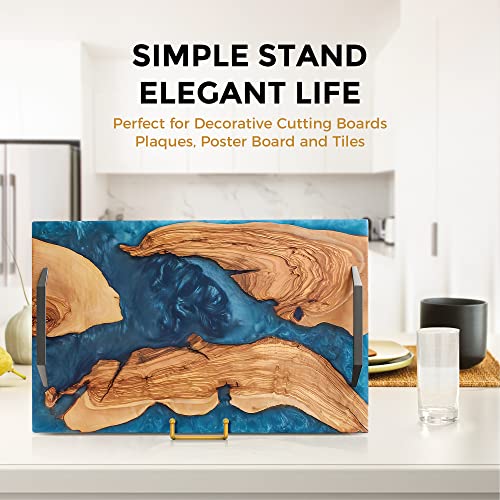Image of TR-LIFE 8 Inch Large Plate Stands for Display - Gold Metal Easel (2 Pack)