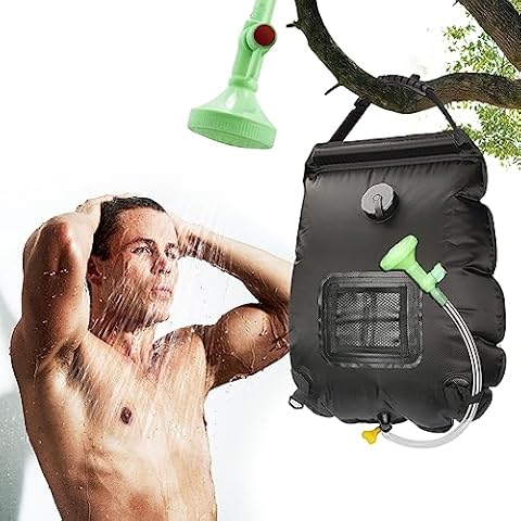EUBSWA Outdoor Solardusche Tasche, Camping Dusche, 20l Solar Dusche Tasche Campingdusche Wassersack Heizung mit Duschkopf Cover