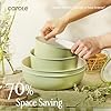 CAROTE 25-Piece Ceramic Cookware Set, Nonstick Pots and Pans Set with Detachable Handle, Non-Toxic Kitchen Cooking Set, Dishwasher & Oven Safe, Induction Compatible, PFAS Free, Green #5