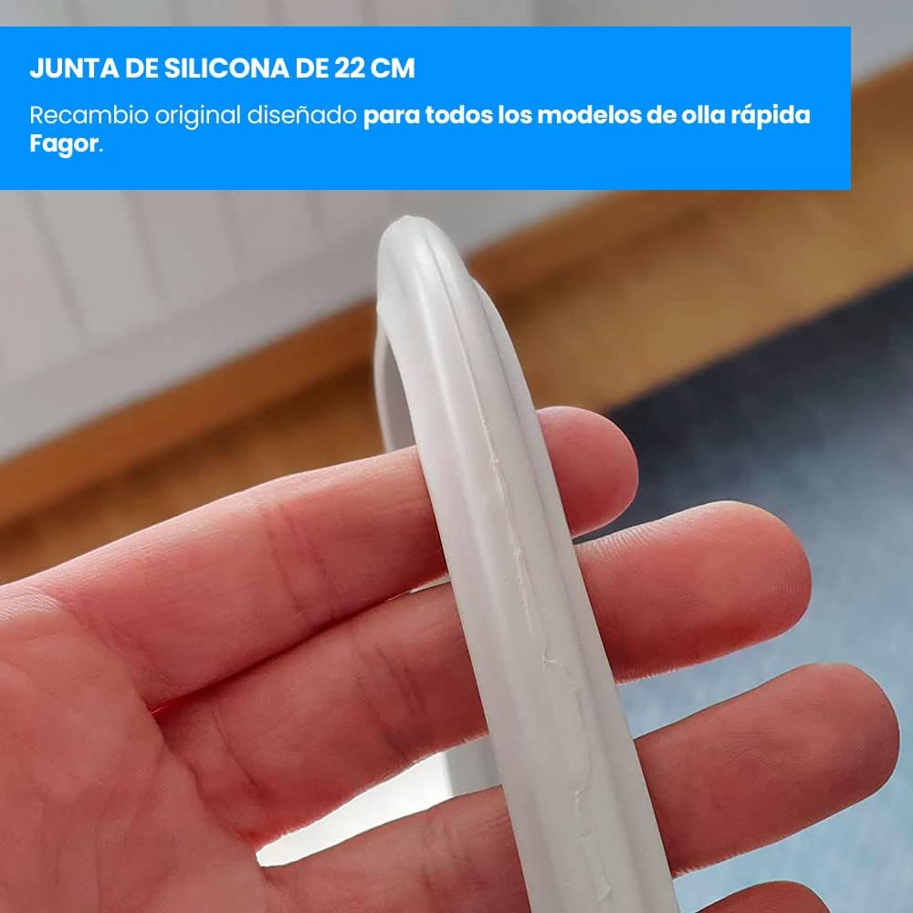 Fagor M18804554 Rubber Pressure Cooker Compatible with Fagor Pressure Cooker with an Inner Diameter of 22 cm, Silicone, Diameter 22 cm, Grey 5 51NrolOUo2L. AC SL1000