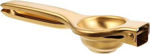 TEHAUX Exprimidor manual de limón de acero inoxidable ergonómico Exprimidor de cítricos de mano para extracción eficiente de jugo, prensa duradera y