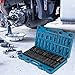 VEVOR Impact Socket Set 1/2 Inches 26 Piece Deep Sockets, , 6-Point , Rugged Construction, Cr-V, 1/2 Inches Drive Socket Set Impact Metric 10mm - 36mm, with a Storage Cage