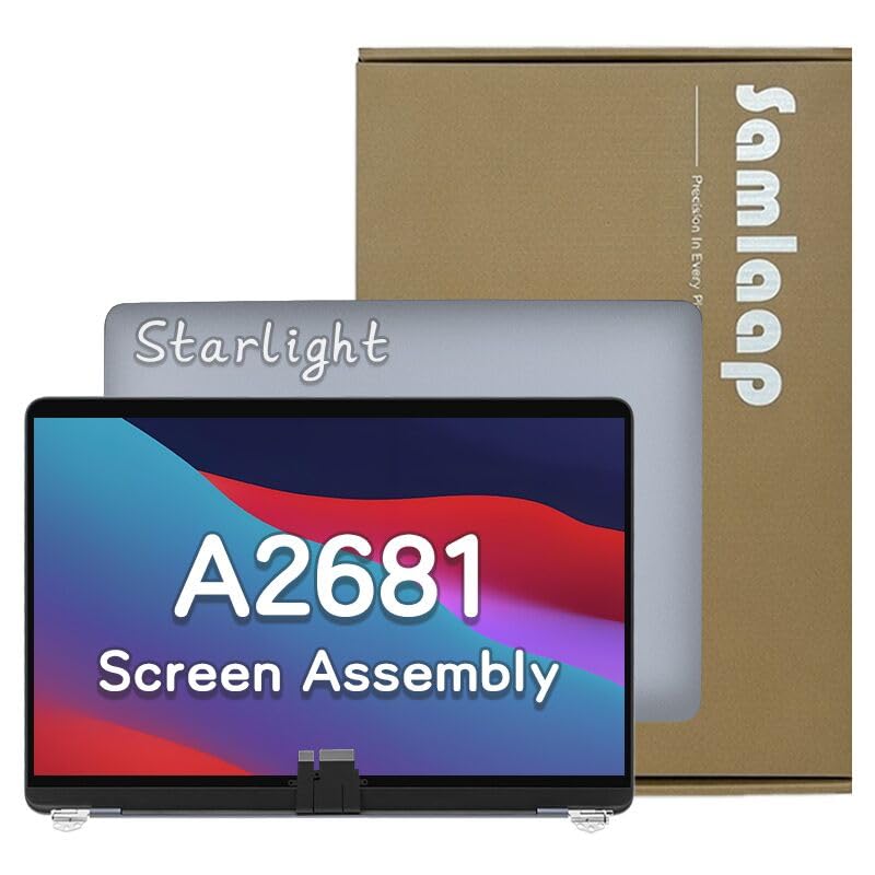 Image of A2681 Screen Replacement for MacBook Air M2 A2681 2022 13.6 inch EMC 4074 Full LED LCD Screen Display Assembly MLXW3 MLXX3 MLXY3 MLY03 MLY13 MLY23 MLY33 MLY43 (A2681 Starlight)