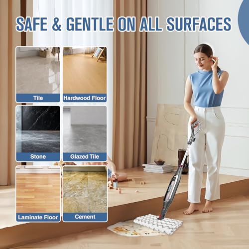 Image of 8 Pack Steam Mop Replacement Pads Compatible with Shark Genius Steam Mop S5003D S5002Q S5004 S6001W S6001WM S6002 & Lift-Away Pro Steam Mop S3973 S3973D S3973WM, Washable Microfiber Mop Pads Reusable