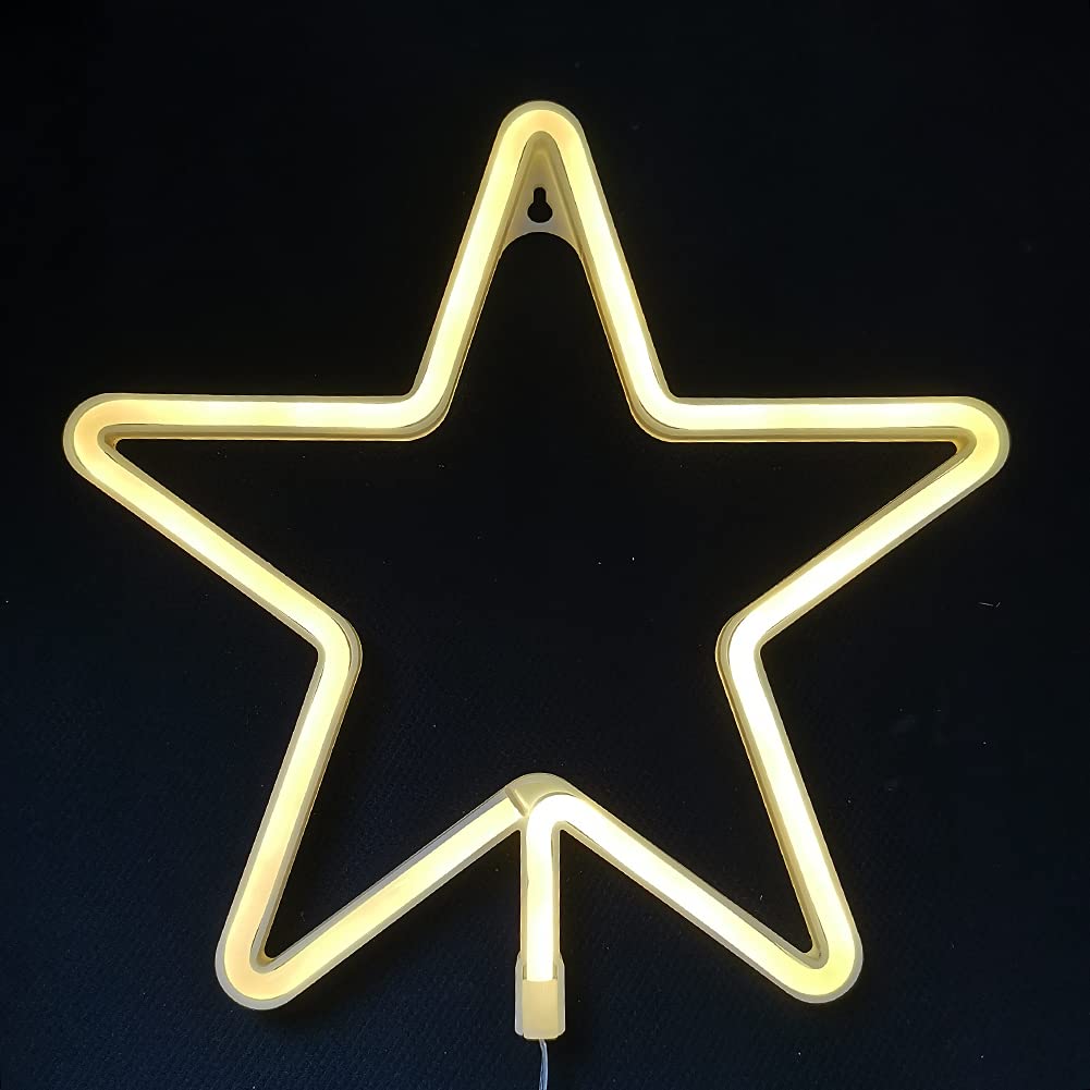 Colording Star Neon Signs,LED Neon Light Wall Light,Battery/USB Powered Neon Signs for Wall Decor,Bedroom,Kids Room,Living Room,Bar,Party,Christmas,Wedding-Blue Star — view 19