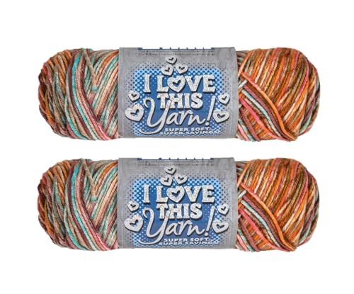 Image of Hobby Lobby Print I Love This Yarn, 434 Orange Burst, Set of 2 | 4 Medium Weight, 252 Yards Per Skein