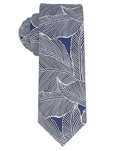Image of Kebocis Mens Skinny Cotton Floral Tie for Men