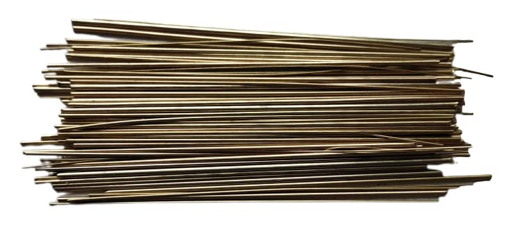 KD89 Zestaw 90 mosiężnych prętów do zegarów - Ø 0,40-1,20mm - Długość 80mm - Wyprodukowano w Niemczech, Mosiądz