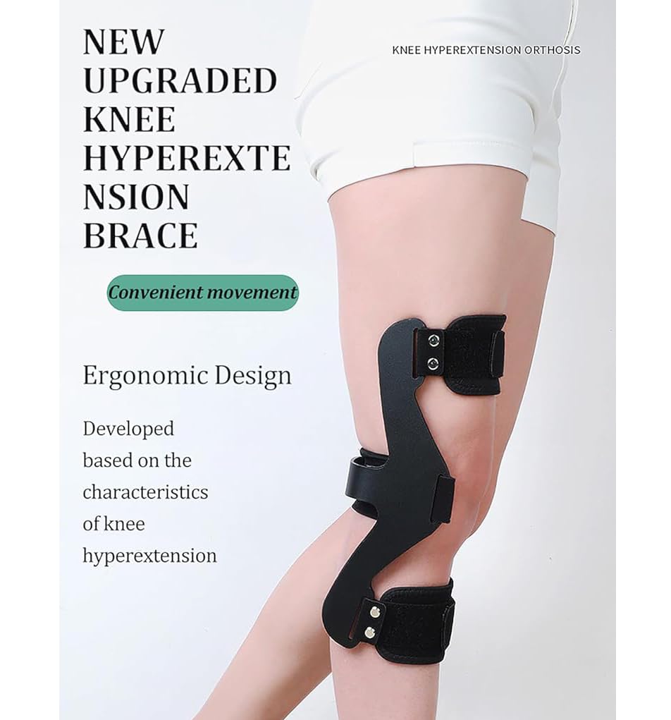 Orteza Na Przeprost Kolana, Stała Orteza Unieruchamiająca Staw Kolanowy Z Pokrętłem I Produkcją Bionic Kolana, Noszona W 10 Sekund, Lekka I Wygodna, Na Przeprost Kolana, Odwodzenie