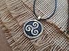 Baldur Jewelry - Celtic Triskelion Endless Spiral Pendant Necklace - Celtic Triskele Endless Necklace - Handmade With Adjustable String #2