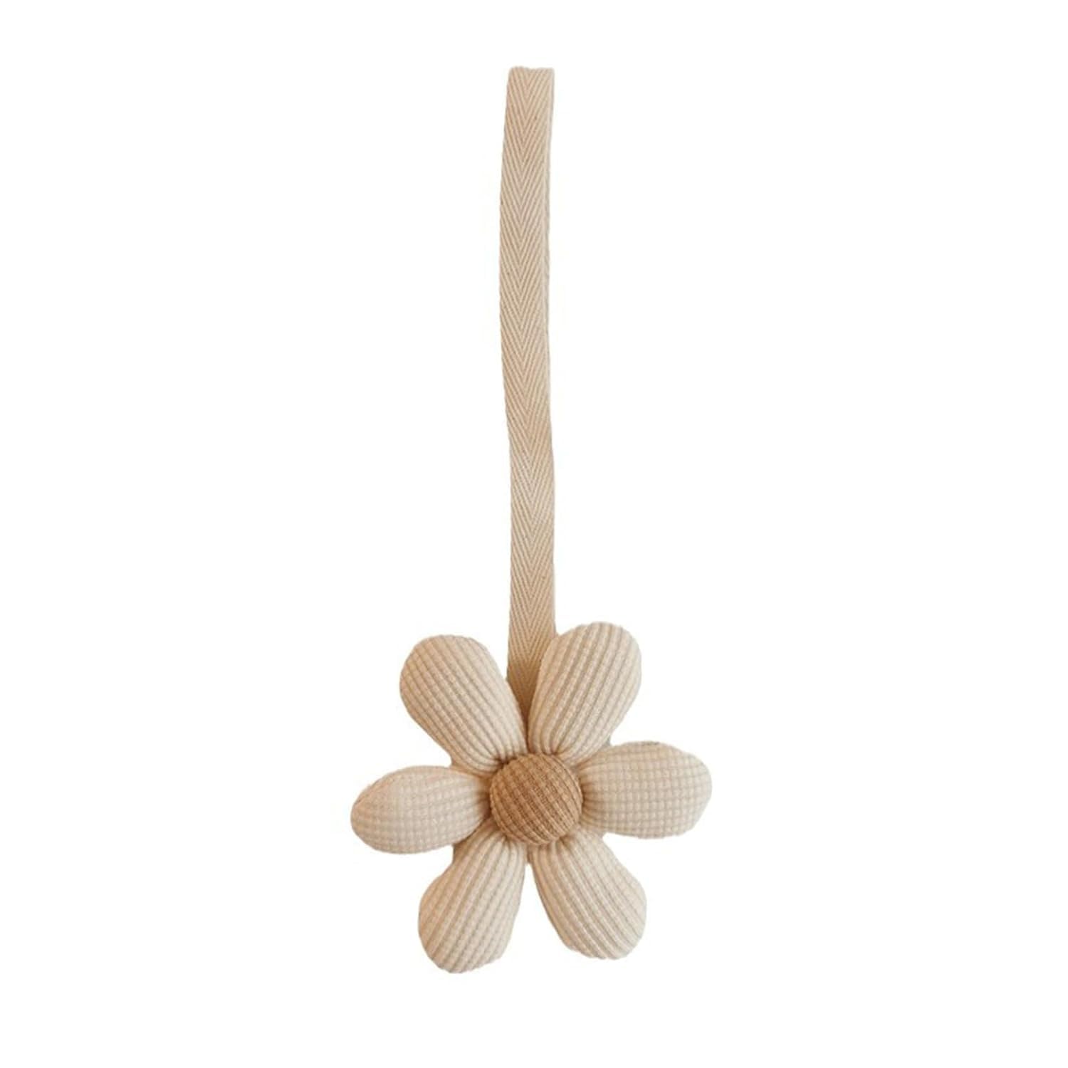 White Stylish Pacifier Holder with Cloth Leash, Teething Relief Pendant, Secure Fashionable Gift