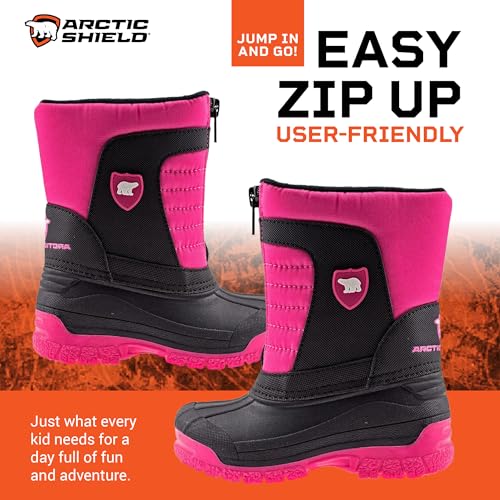 Unisex Kids Winter Boots - Warm Waterproof Insulated Comfortable Easy On/Off Kids Snow Boots for Boys and Girls (Toddler/Little Big Kid)2