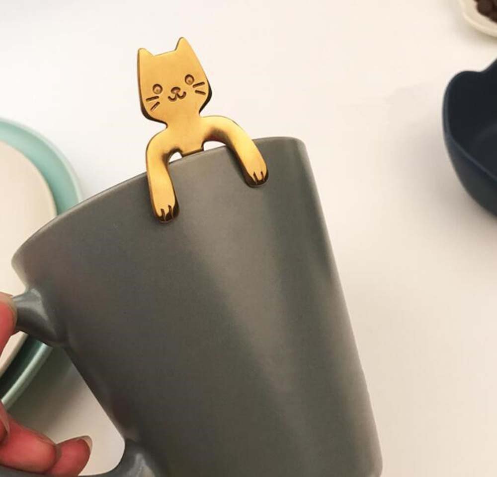 Mini cuillère à café chat Cuillère à chat, cuillère à café, ustensiles de cuisine, cuillère à