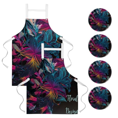 Lot de 2 tabliers de cuisine pour nettoyage de la maison et restaurant