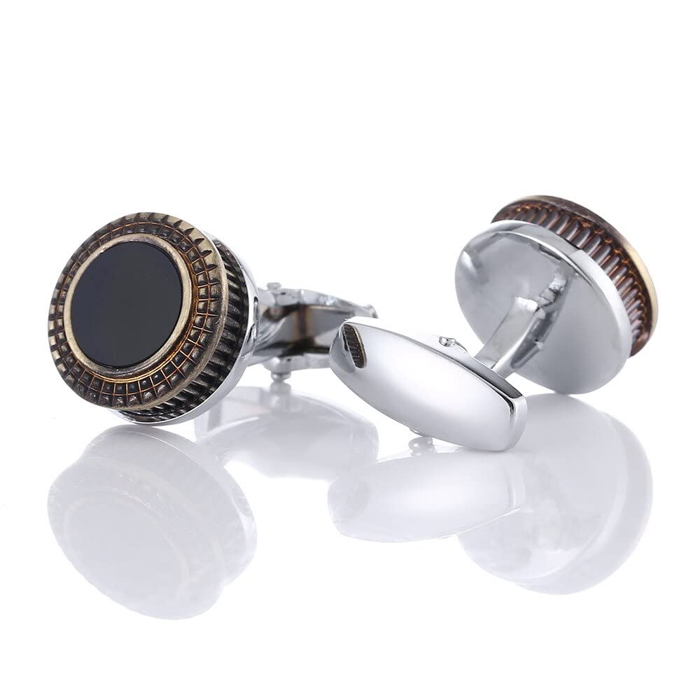 S&W SHLAX&WINGS&W Wedding Cufflinks for Men Cuffs with Gift Box Crystal Enamel Business for Tuxedo Shirts