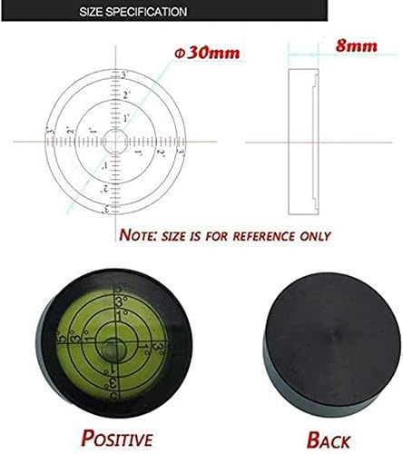 Miniatura 5 de Nivel universal de aleación de aluminio de alta precisión Horizontal Bubble Cardan Nivel Horizontal Bubble Band Horizontal (28X11)