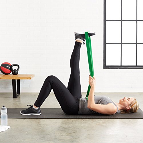 Image of Amazon Basics Resistance Pull Up Band for Pull Up Assistance, Muscle Training, Body Stretching and Home Workouts, 1-3 /4 Inches, 50 to 125 Pounds, Green